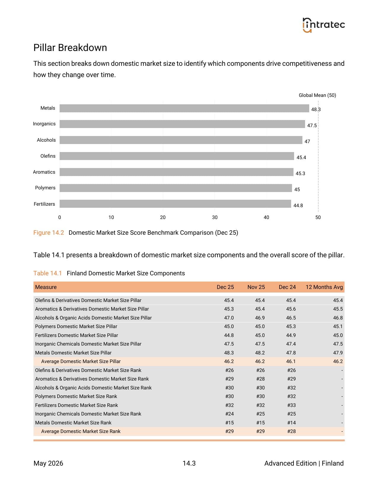 Domestic Market Size - Pillar Breakdown Page 1