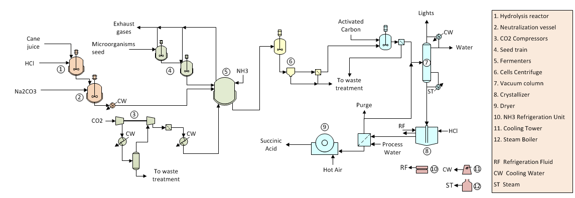 Bio-Succinic Acid Manufacture - Process Flow Diagram Bio-Succinic Acid Manufacture - Process Flow Diagram